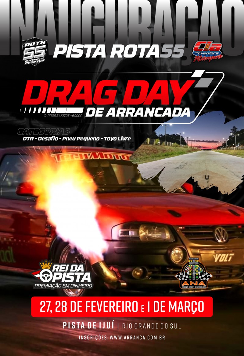 Drag Day de Arrancada - Ijuí/RS - 2026 - 27/02/2026 a 01/03/2026 - Ijuí/RS